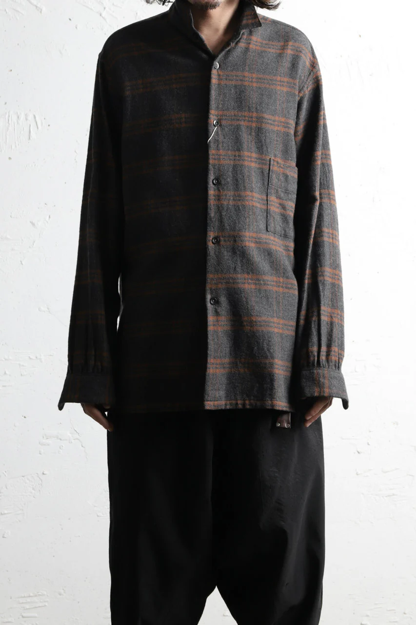 COLINA GARDENER CHECK SHIRT / SOFT FLANNEL (GREY x BROWN) - Image 19