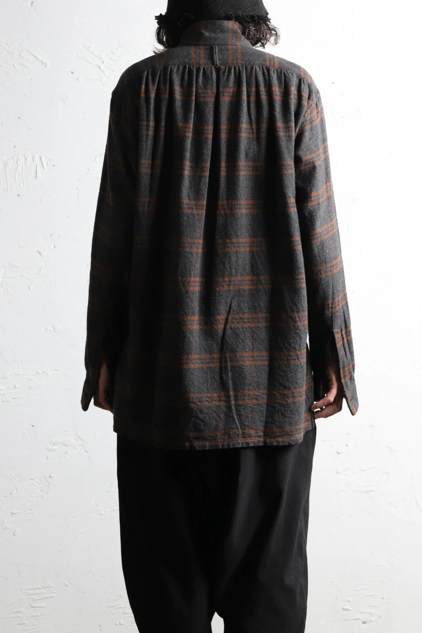 COLINA GARDENER CHECK SHIRT / SOFT FLANNEL (GREY x BROWN) - Image 20