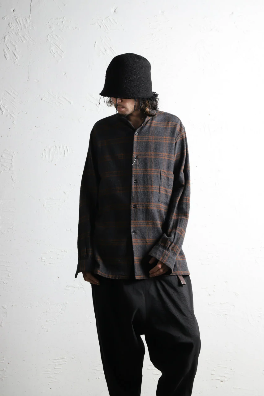 COLINA GARDENER CHECK SHIRT / SOFT FLANNEL (GREY x BROWN) - Image 22