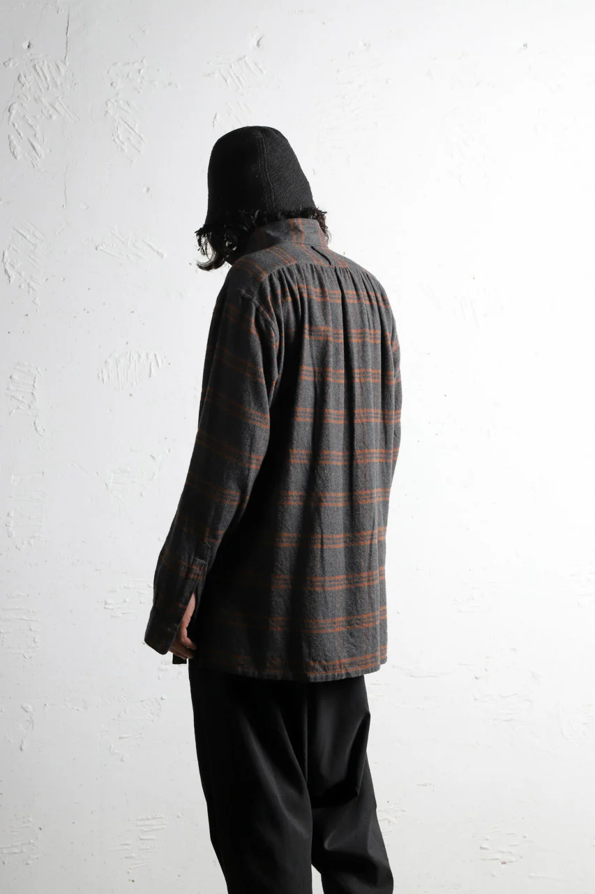 COLINA GARDENER CHECK SHIRT / SOFT FLANNEL (GREY x BROWN) - Image 24