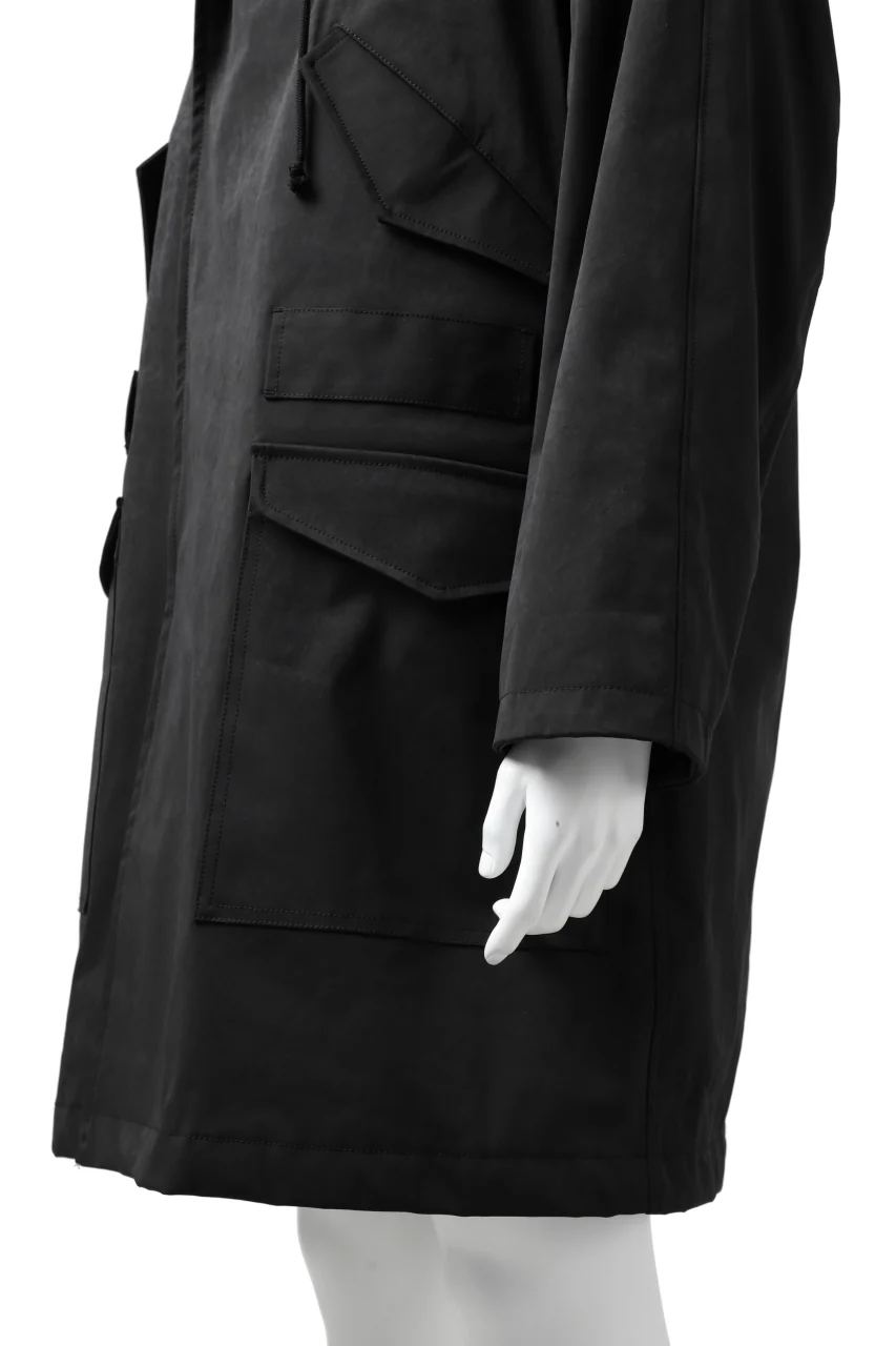 COLINA M-1947 HOOD PARKA COAT / HIGH DENSITY MILICLOTH & CLIMASHIELD® (BLACK) - Image 15