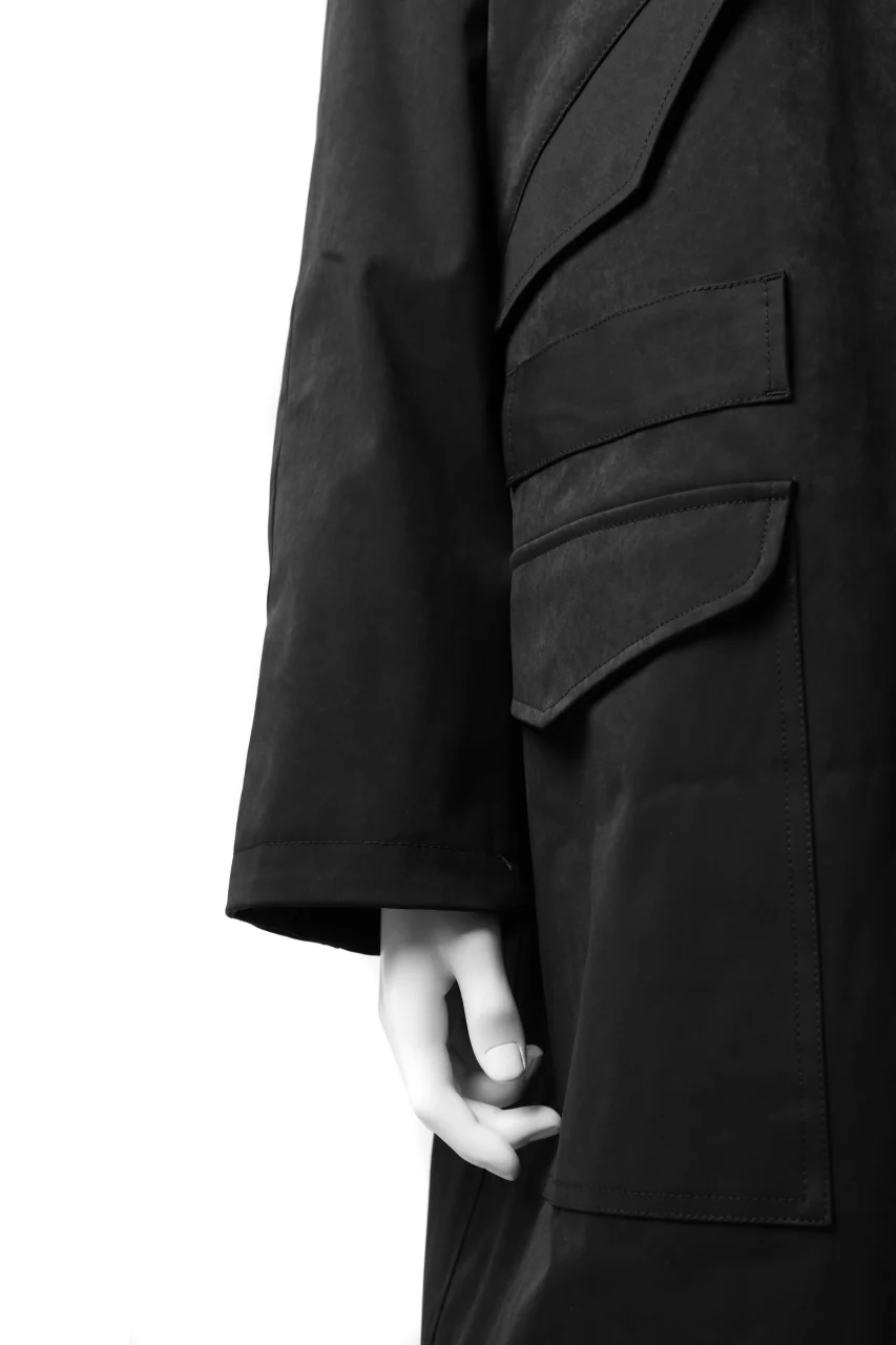 COLINA M-1947 HOOD PARKA COAT / HIGH DENSITY MILICLOTH & CLIMASHIELD® (BLACK) - Image 20