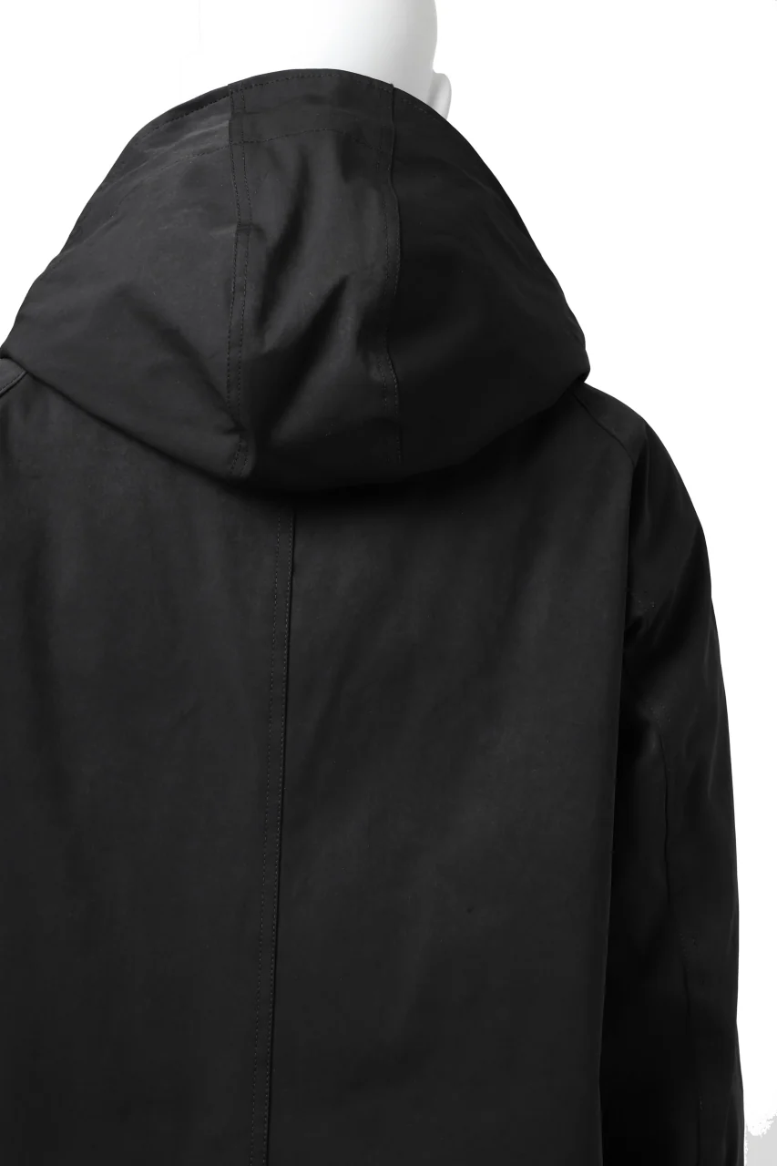 COLINA M-1947 HOOD PARKA COAT / HIGH DENSITY MILICLOTH & CLIMASHIELD® (BLACK) - Image 24