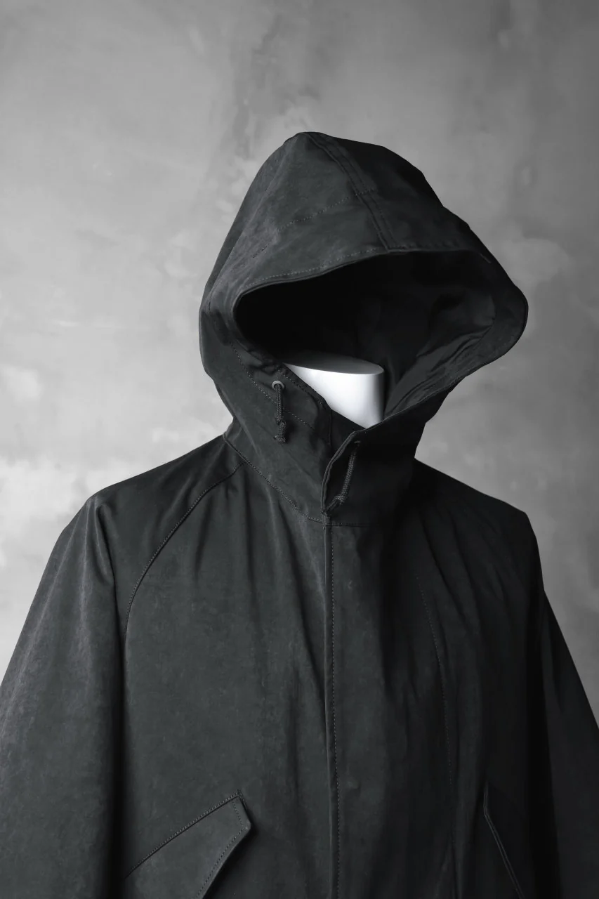 COLINA M-1948 HOOD PARKA COAT / HIGH DENSITY MILICLOTH (BLACK) - Image 11