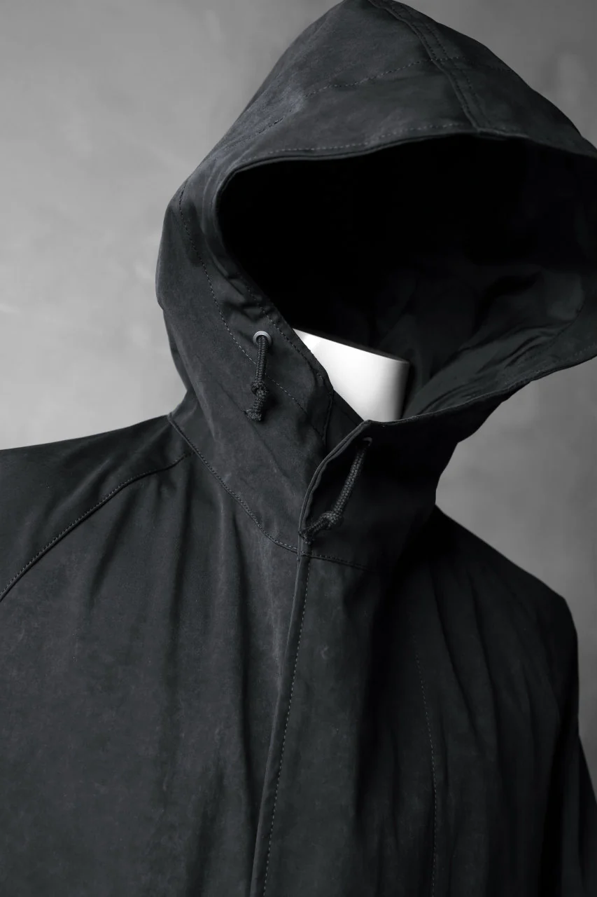 COLINA M-1948 HOOD PARKA COAT / HIGH DENSITY MILICLOTH (BLACK) - Image 12