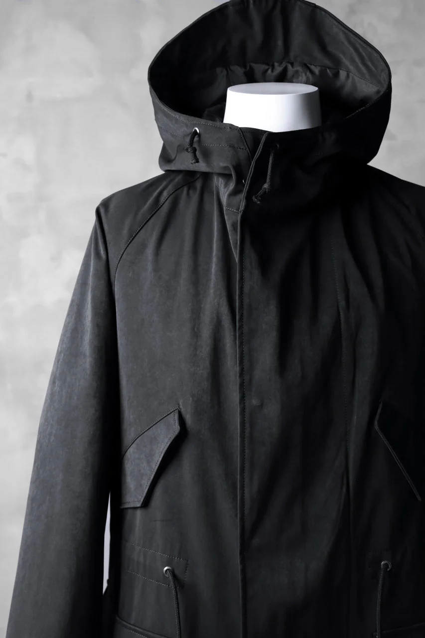COLINA M-1948 HOOD PARKA COAT / HIGH DENSITY MILICLOTH (BLACK) - Image 14