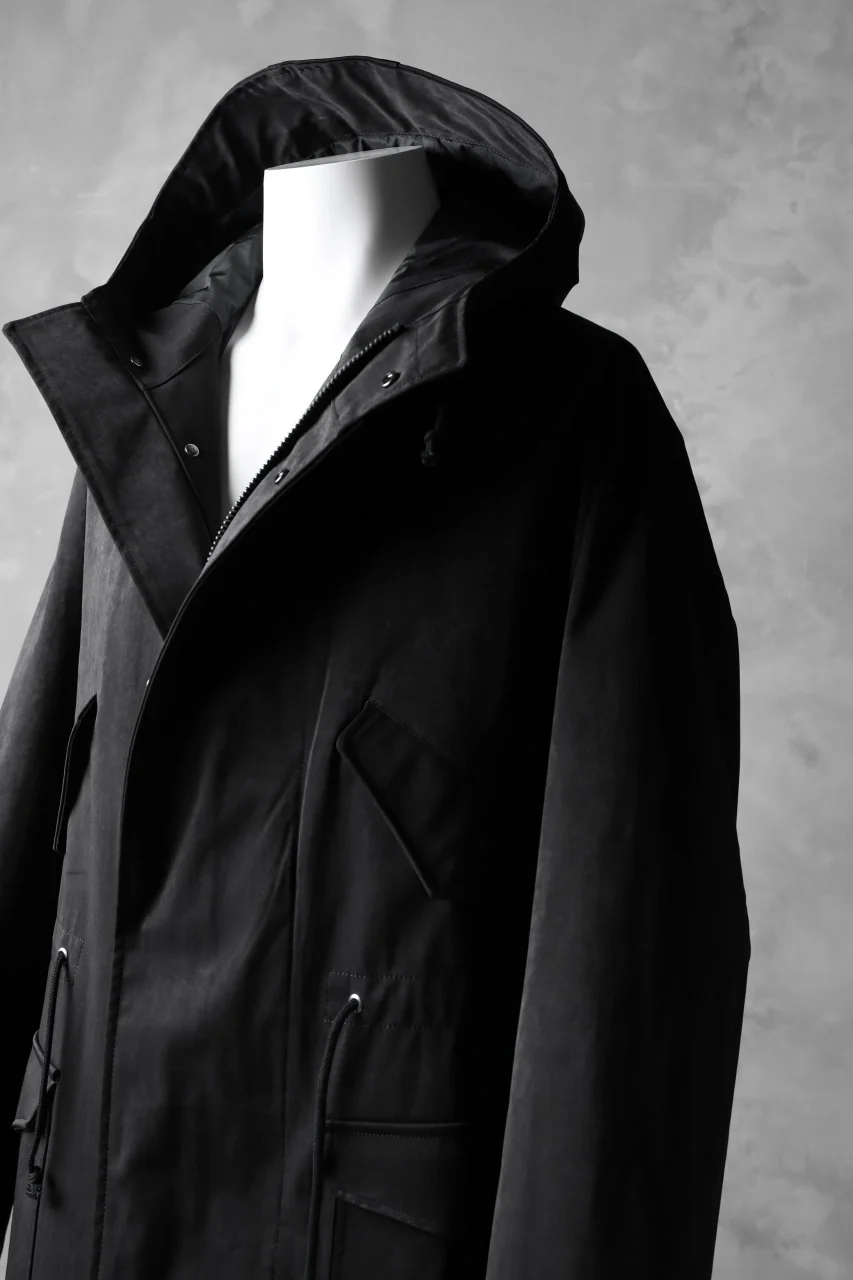 COLINA M-1948 HOOD PARKA COAT / HIGH DENSITY MILICLOTH (BLACK) - Image 18