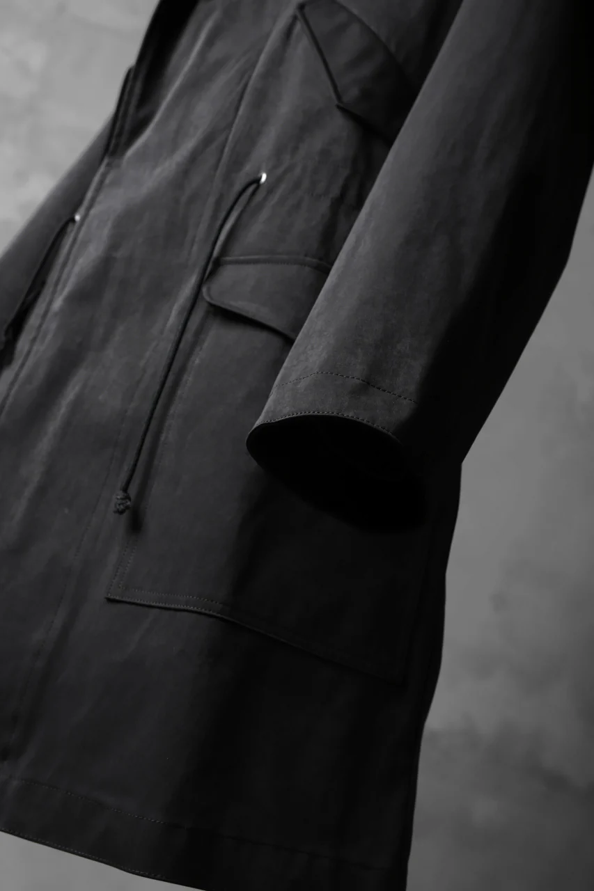 COLINA M-1948 HOOD PARKA COAT / HIGH DENSITY MILICLOTH (BLACK) - Image 19