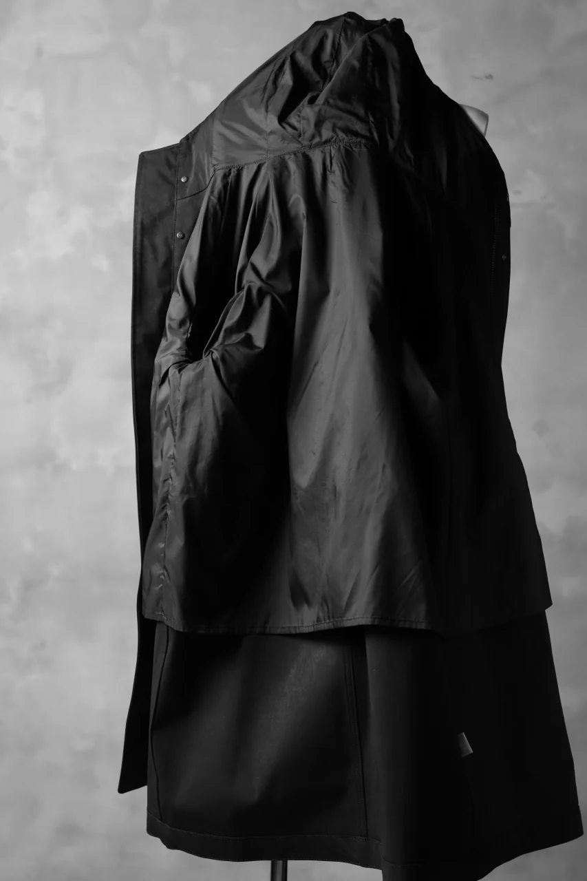 COLINA M-1948 HOOD PARKA COAT / HIGH DENSITY MILICLOTH (BLACK) - Image 7
