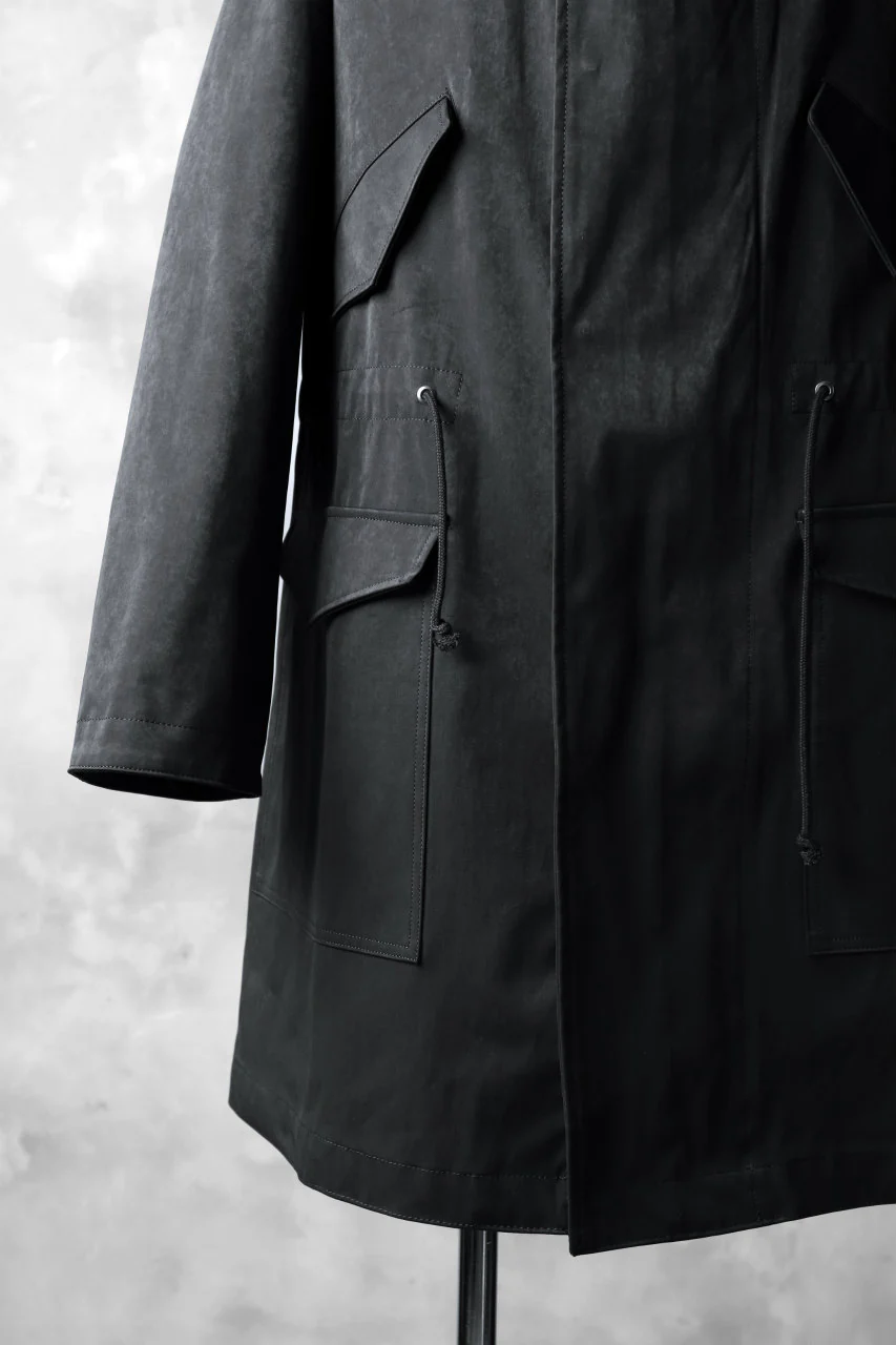 COLINA M-1948 HOOD PARKA COAT / HIGH DENSITY MILICLOTH (BLACK) - Image 9