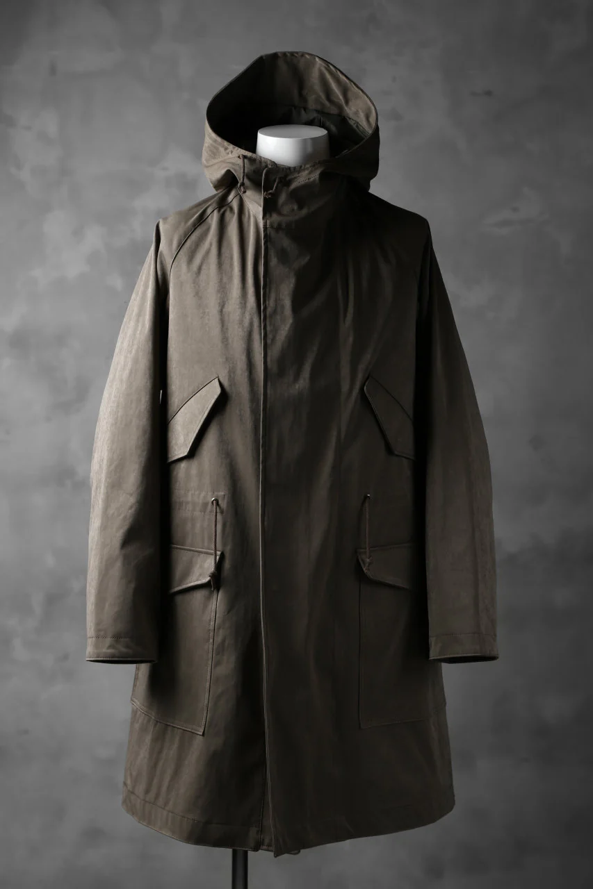COLINA M-1948 HOOD PARKA COAT / HIGH DENSITY MILICLOTH (OLIVE) - Image 2