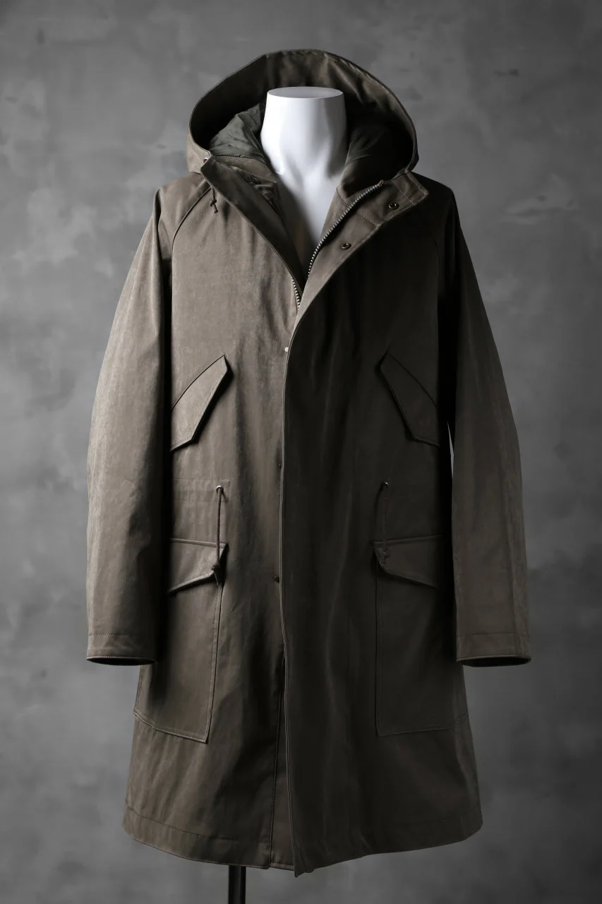 COLINA M-1948 HOOD PARKA COAT / HIGH DENSITY MILICLOTH (OLIVE) - Image 3