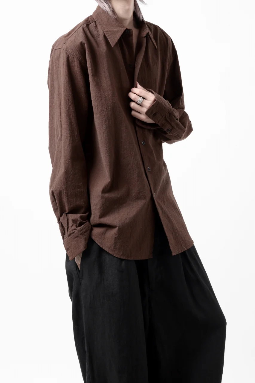 COLINA MINIMAL SHIRT / HANDSPUN COTTON RUSTIC CHAMBRAY (RED CLAY) - Image 10