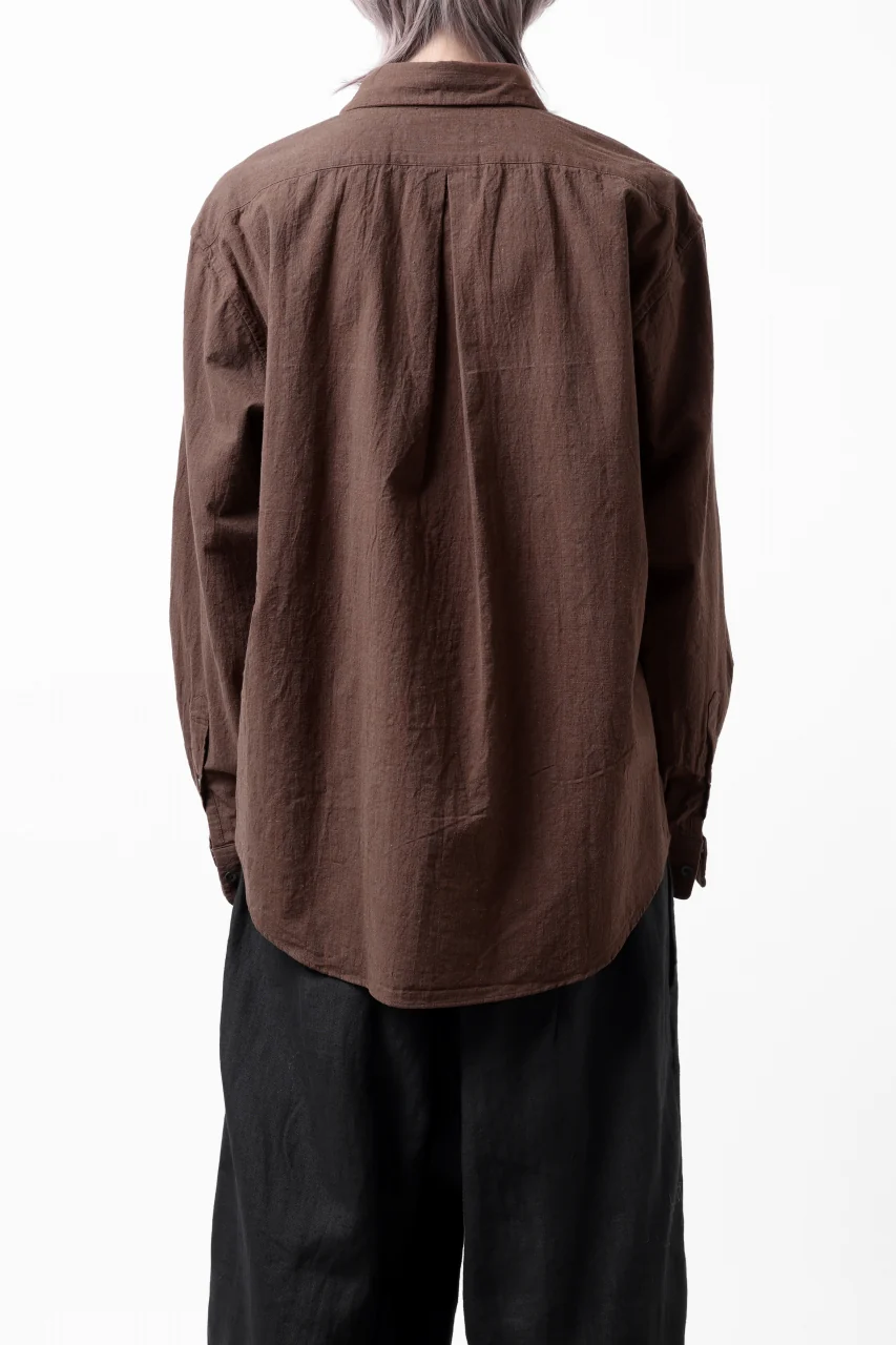 COLINA MINIMAL SHIRT / HANDSPUN COTTON RUSTIC CHAMBRAY (RED CLAY) - Image 11