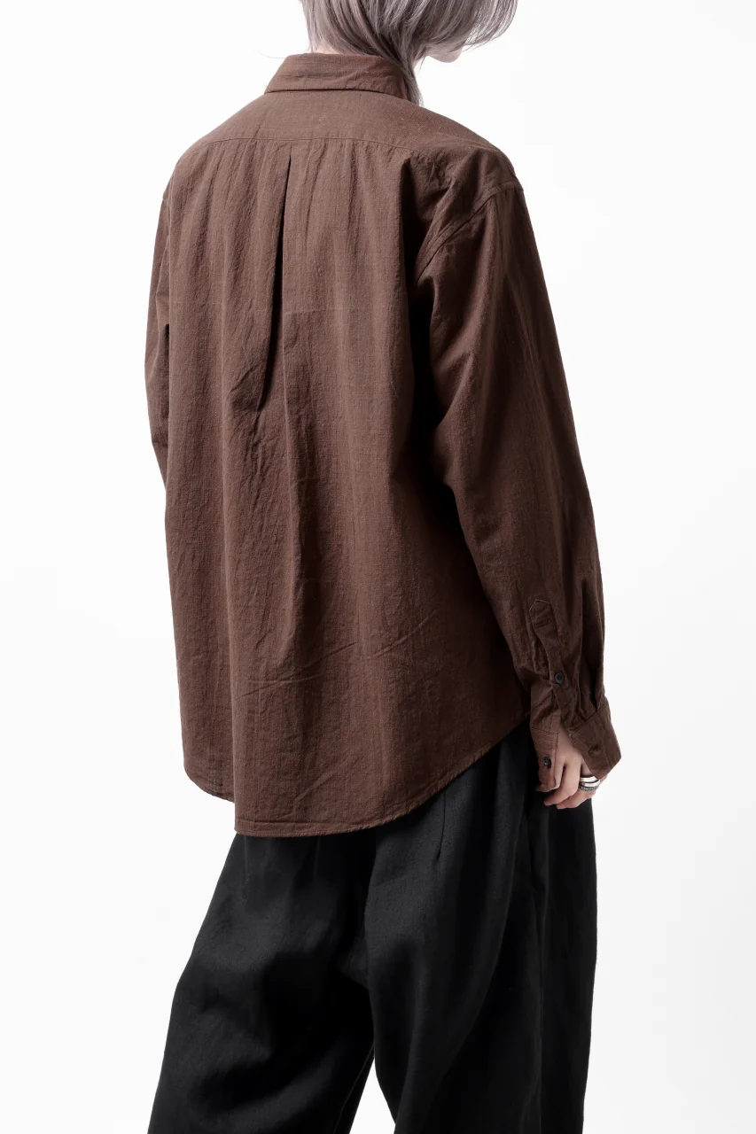 COLINA MINIMAL SHIRT / HANDSPUN COTTON RUSTIC CHAMBRAY (RED CLAY) - Image 12