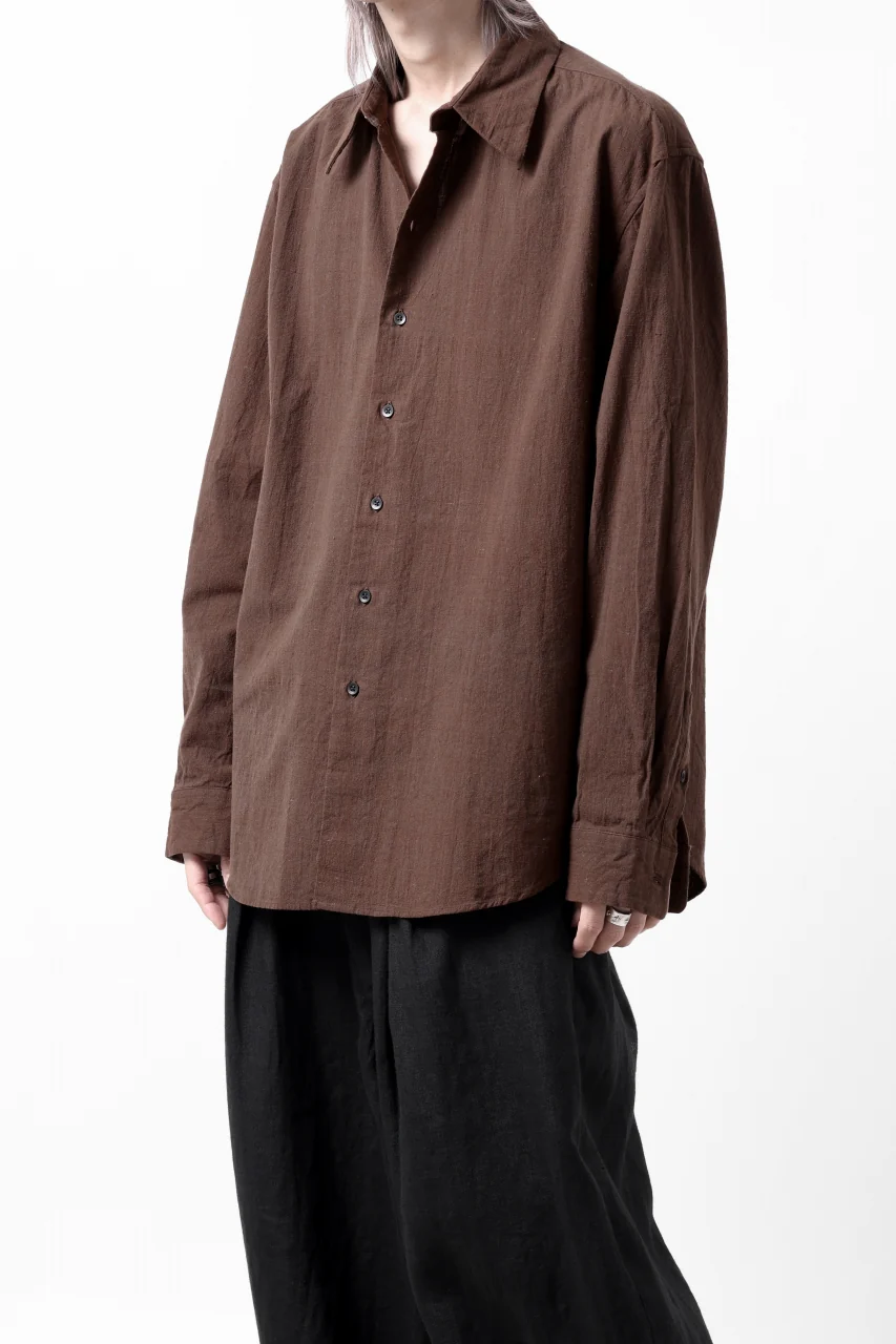 COLINA MINIMAL SHIRT / HANDSPUN COTTON RUSTIC CHAMBRAY (RED CLAY) - Image 13