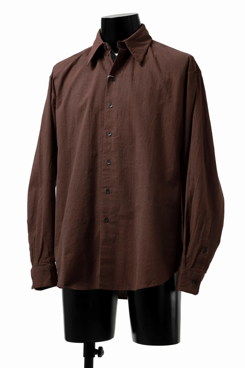 COLINA MINIMAL SHIRT / HANDSPUN COTTON RUSTIC CHAMBRAY (RED CLAY) - Image 16