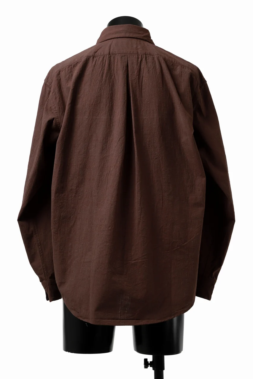 COLINA MINIMAL SHIRT / HANDSPUN COTTON RUSTIC CHAMBRAY (RED CLAY) - Image 18