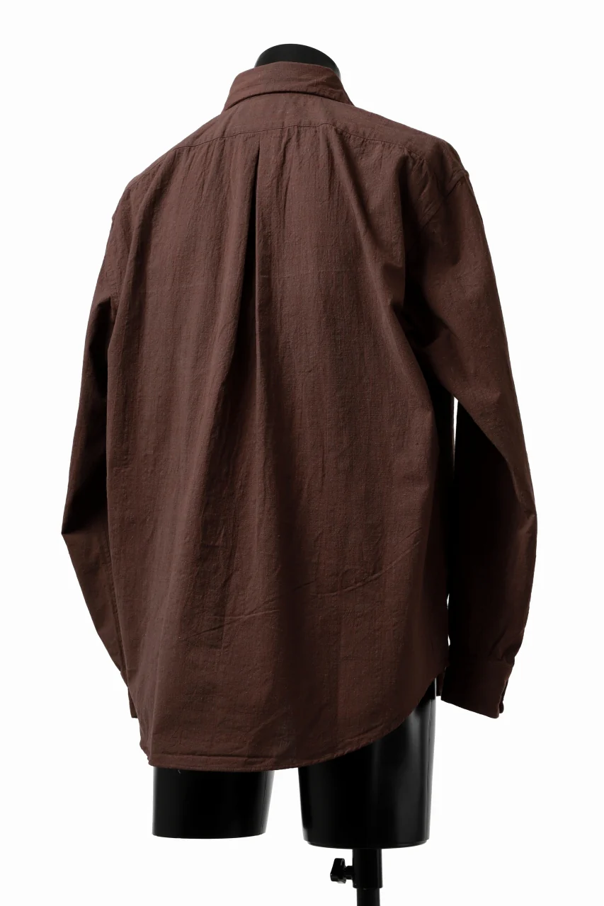 COLINA MINIMAL SHIRT / HANDSPUN COTTON RUSTIC CHAMBRAY (RED CLAY) - Image 19