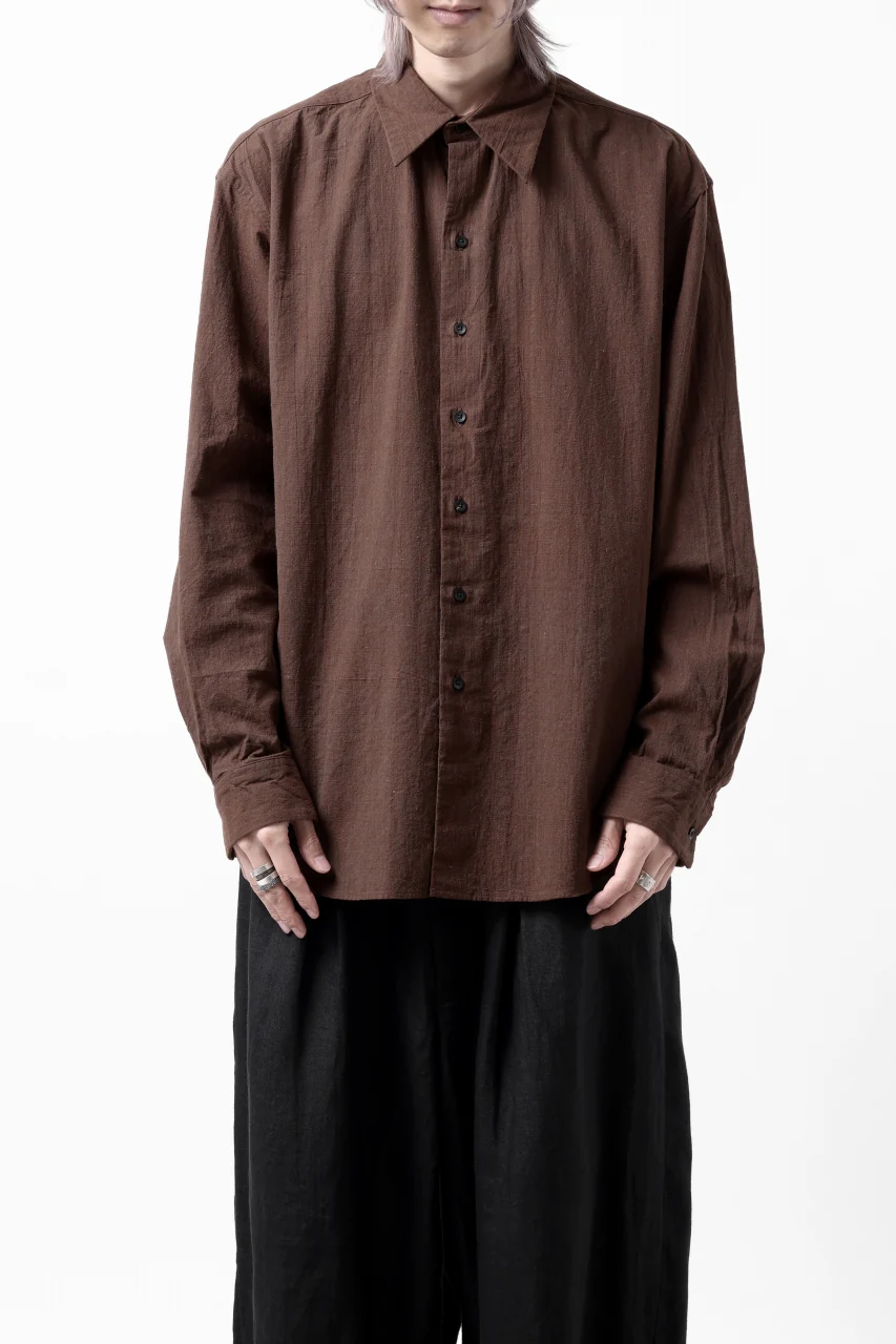 COLINA MINIMAL SHIRT / HANDSPUN COTTON RUSTIC CHAMBRAY (RED CLAY) - Image 2