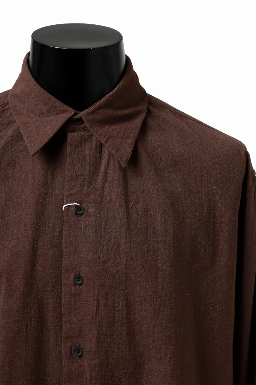 COLINA MINIMAL SHIRT / HANDSPUN COTTON RUSTIC CHAMBRAY (RED CLAY) - Image 20