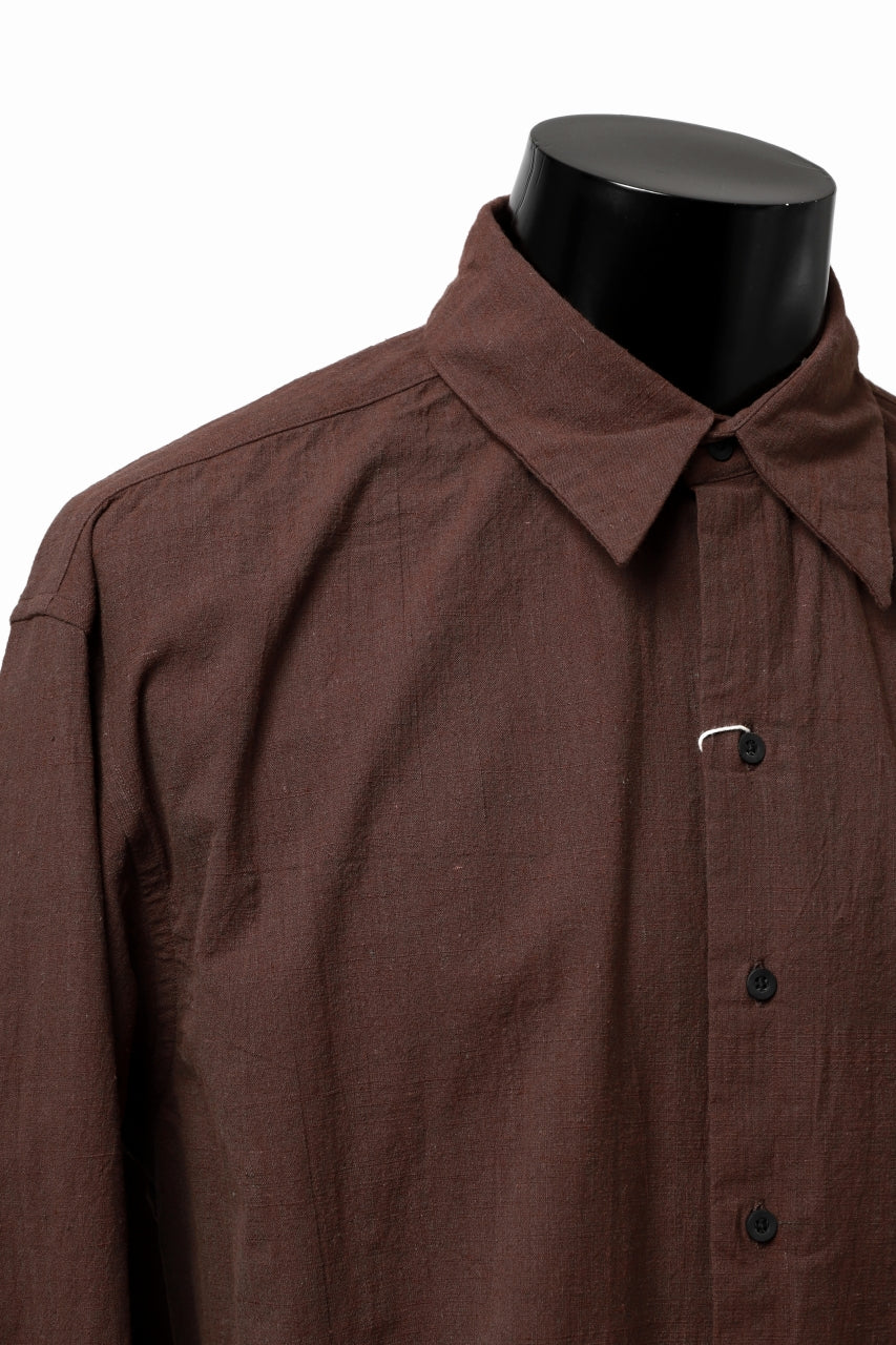 COLINA MINIMAL SHIRT / HANDSPUN COTTON RUSTIC CHAMBRAY (RED CLAY) - Image 21