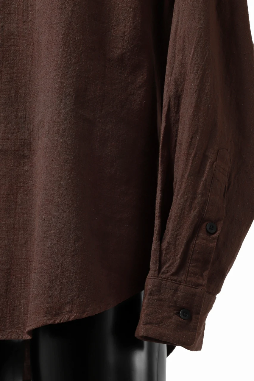 COLINA MINIMAL SHIRT / HANDSPUN COTTON RUSTIC CHAMBRAY (RED CLAY) - Image 22