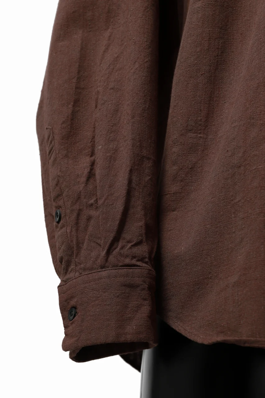 COLINA MINIMAL SHIRT / HANDSPUN COTTON RUSTIC CHAMBRAY (RED CLAY) - Image 24