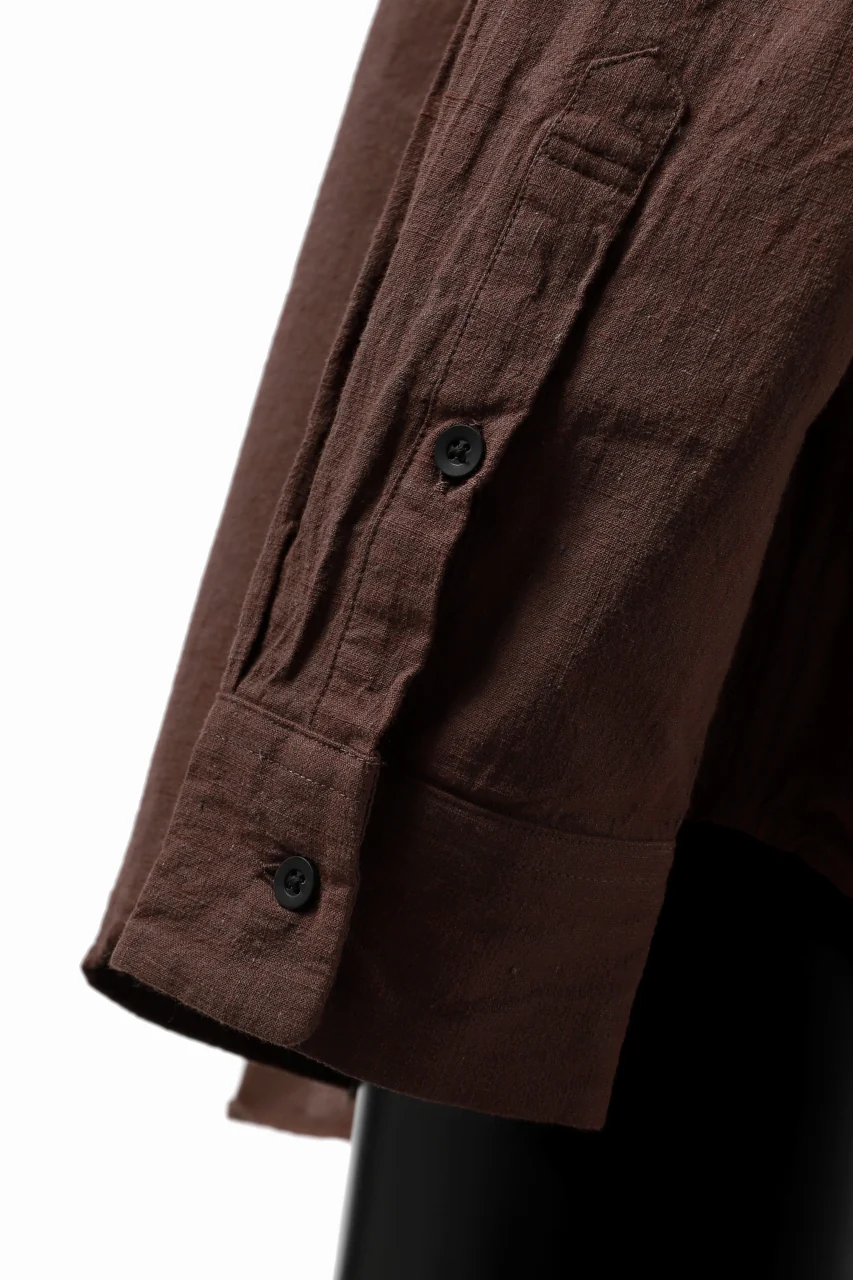 COLINA MINIMAL SHIRT / HANDSPUN COTTON RUSTIC CHAMBRAY (RED CLAY) - Image 27