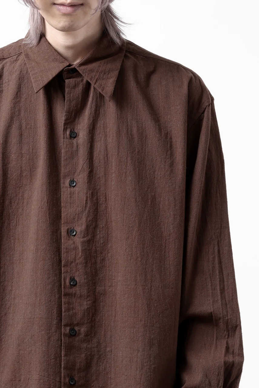 COLINA MINIMAL SHIRT / HANDSPUN COTTON RUSTIC CHAMBRAY (RED CLAY) - Image 33