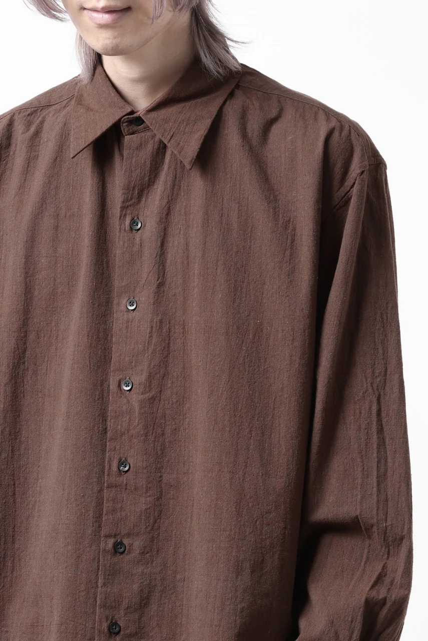 COLINA MINIMAL SHIRT / HANDSPUN COTTON RUSTIC CHAMBRAY (RED CLAY) - Image 35