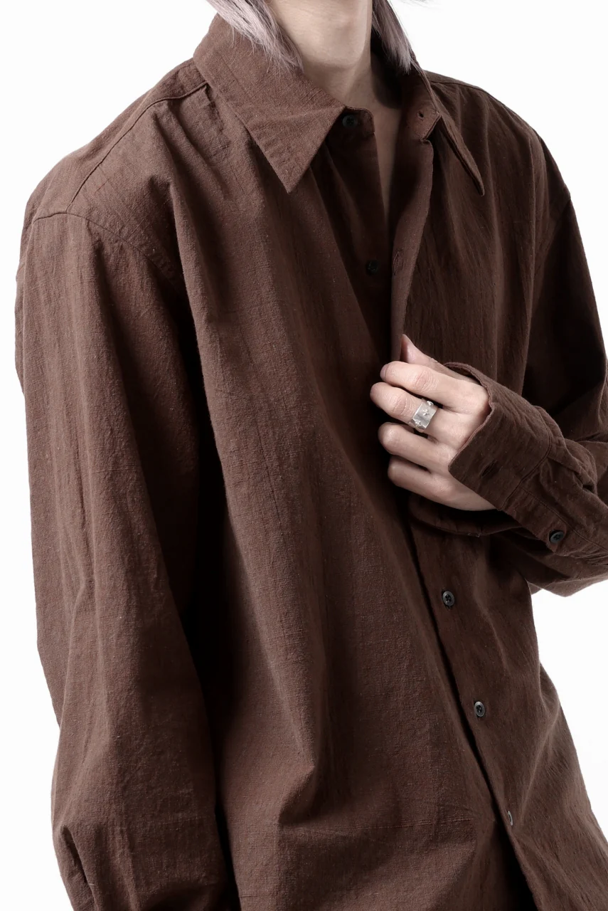 COLINA MINIMAL SHIRT / HANDSPUN COTTON RUSTIC CHAMBRAY (RED CLAY) - Image 38