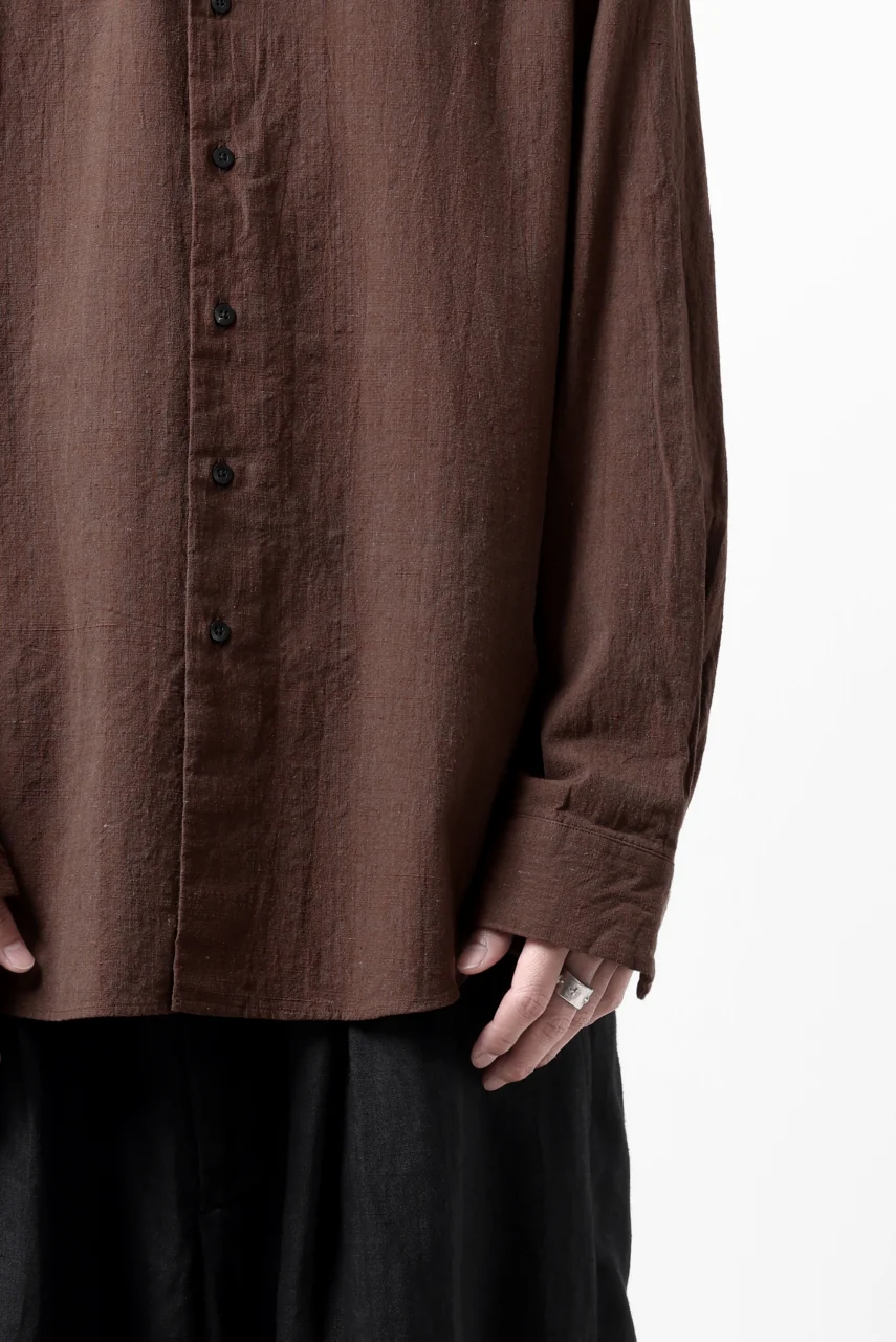 COLINA MINIMAL SHIRT / HANDSPUN COTTON RUSTIC CHAMBRAY (RED CLAY) - Image 39