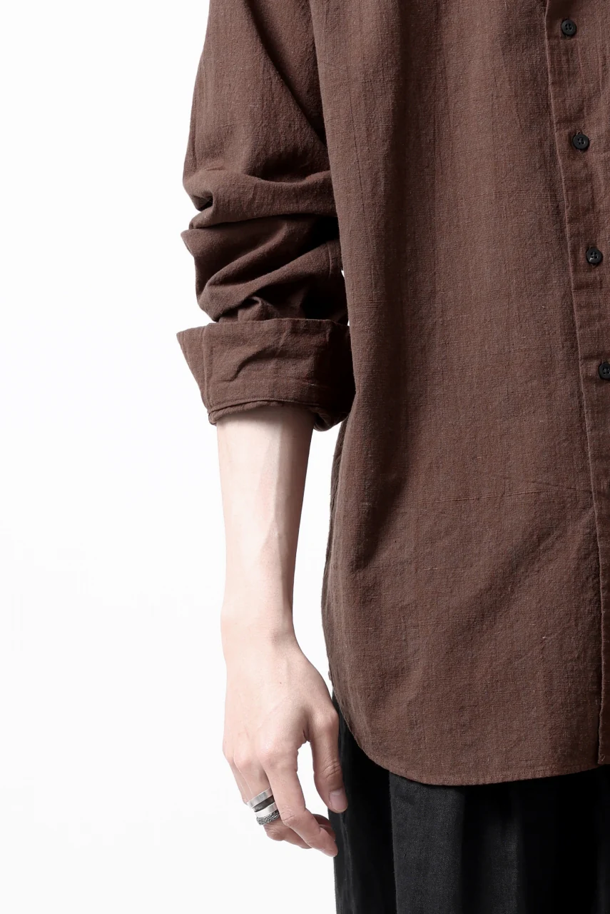 COLINA MINIMAL SHIRT / HANDSPUN COTTON RUSTIC CHAMBRAY (RED CLAY) - Image 40