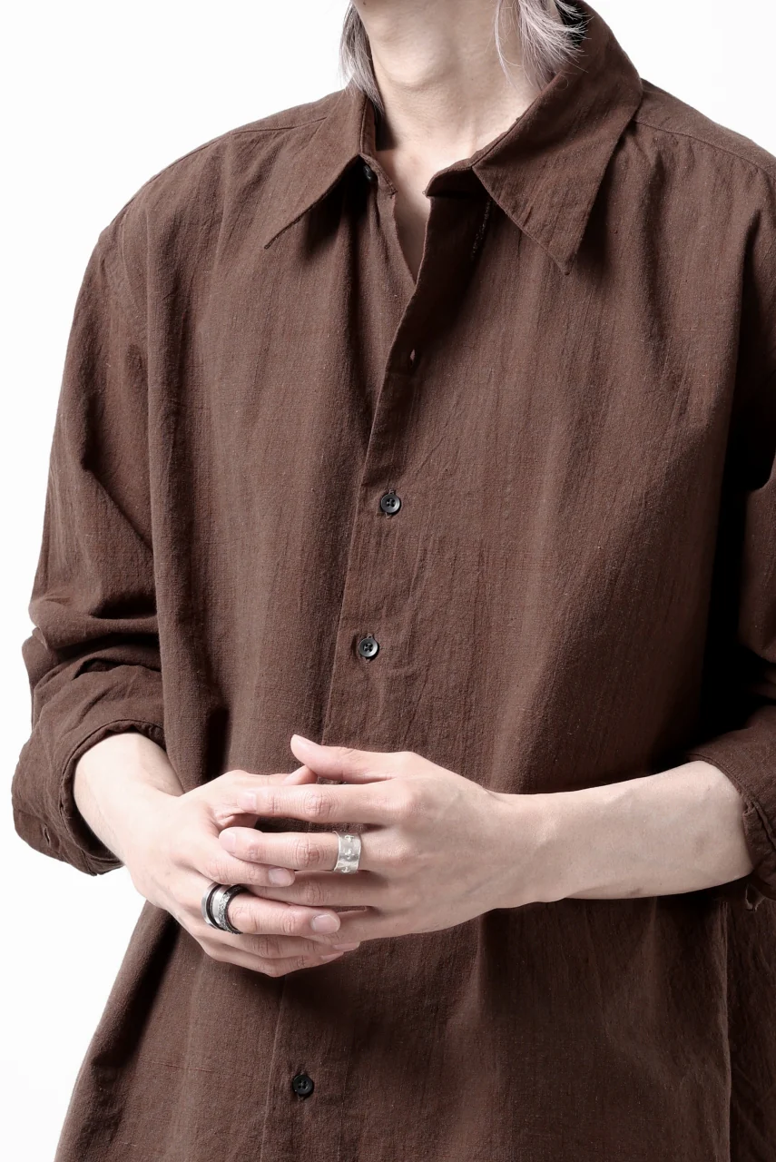 COLINA MINIMAL SHIRT / HANDSPUN COTTON RUSTIC CHAMBRAY (RED CLAY) - Image 42