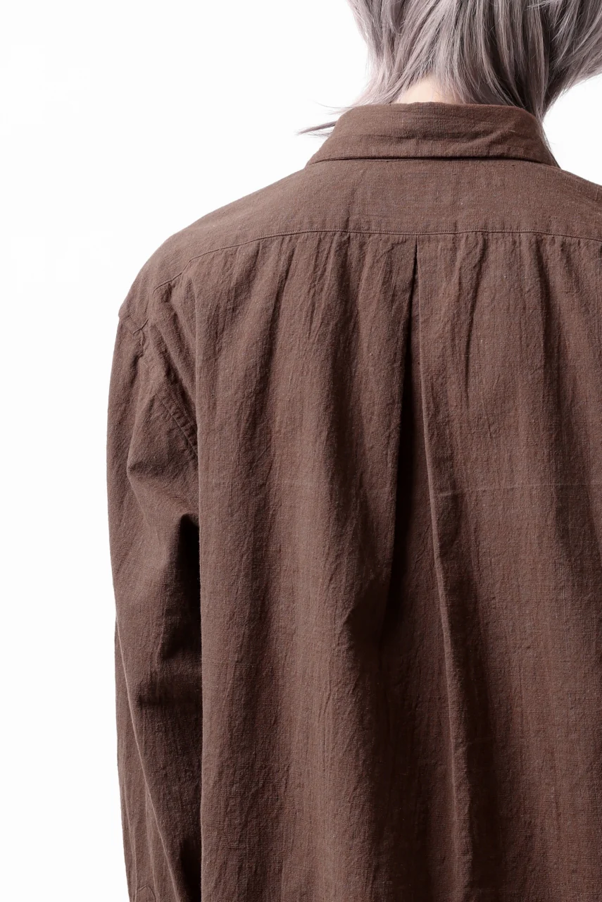 COLINA MINIMAL SHIRT / HANDSPUN COTTON RUSTIC CHAMBRAY (RED CLAY) - Image 44
