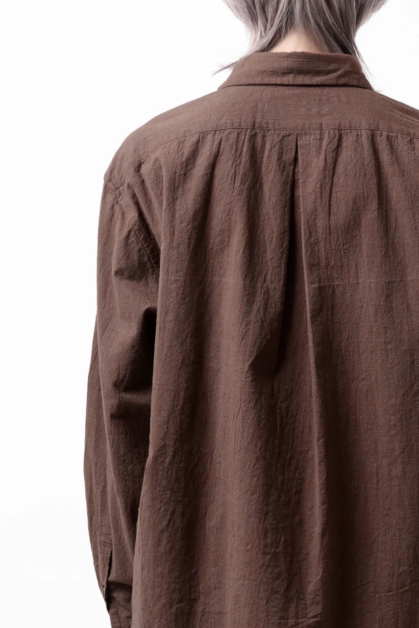 COLINA MINIMAL SHIRT / HANDSPUN COTTON RUSTIC CHAMBRAY (RED CLAY) - Image 45