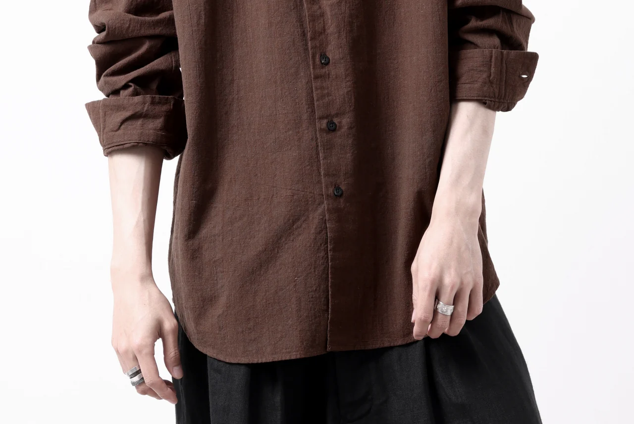 COLINA MINIMAL SHIRT / HANDSPUN COTTON RUSTIC CHAMBRAY (RED CLAY) - Image 47