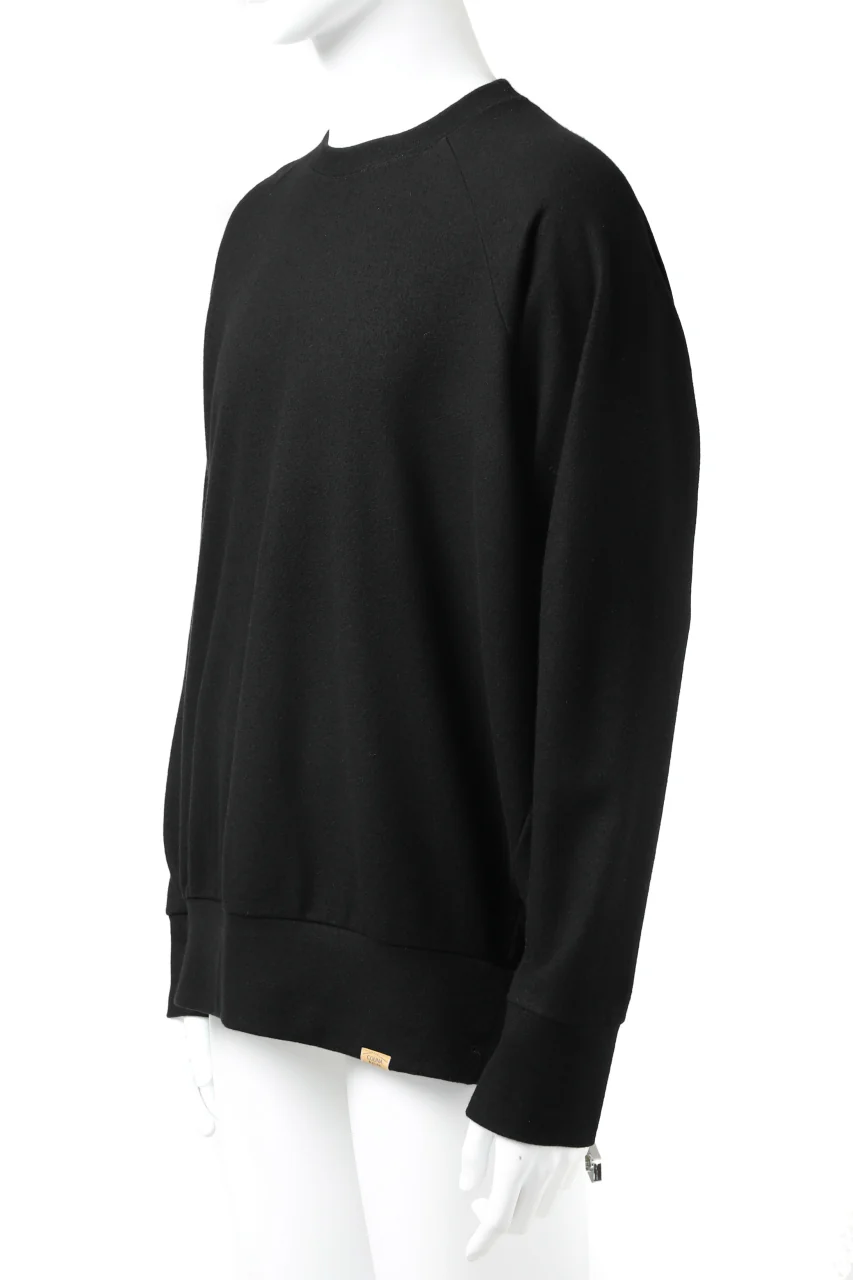 COLINA RAGLAN SWEAT PULLOVER / SUPER 140s WASHABLE WOOL (BLACK) - Image 3