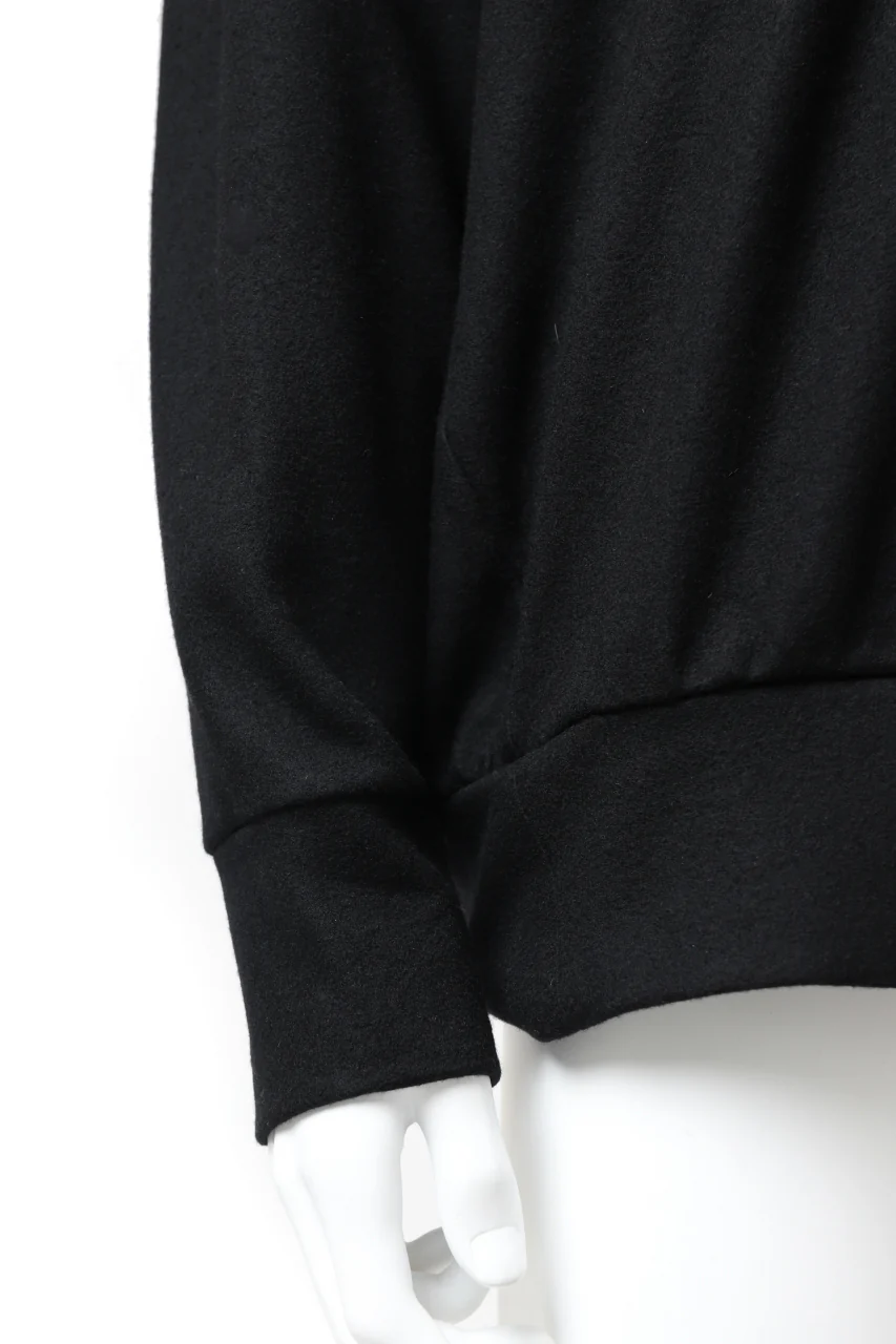 COLINA RAGLAN SWEAT PULLOVER / SUPER 140s WASHABLE WOOL (BLACK) - Image 7