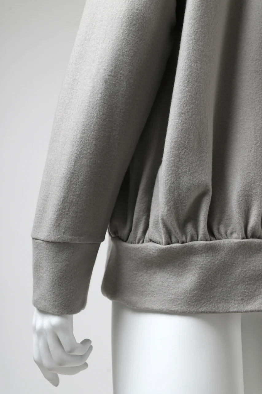 COLINA RAGLAN SWEAT PULLOVER / SUPER 140s WASHABLE WOOL (GREIGE) - Image 15