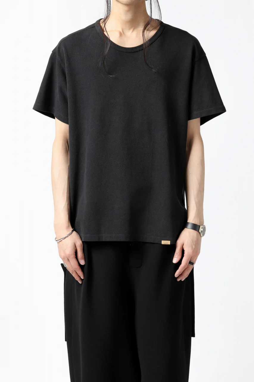 COLINA RELAX FIT T-SHIRT / PIQUE KNITTING JERSEY (ANTIQUE BLACK)