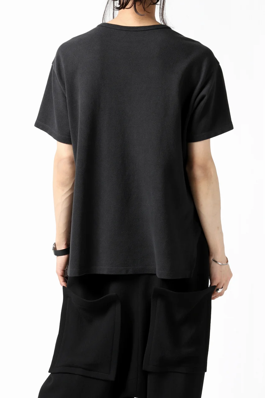 COLINA RELAX FIT T-SHIRT / PIQUE KNITTING JERSEY (ANTIQUE BLACK) - Image 10