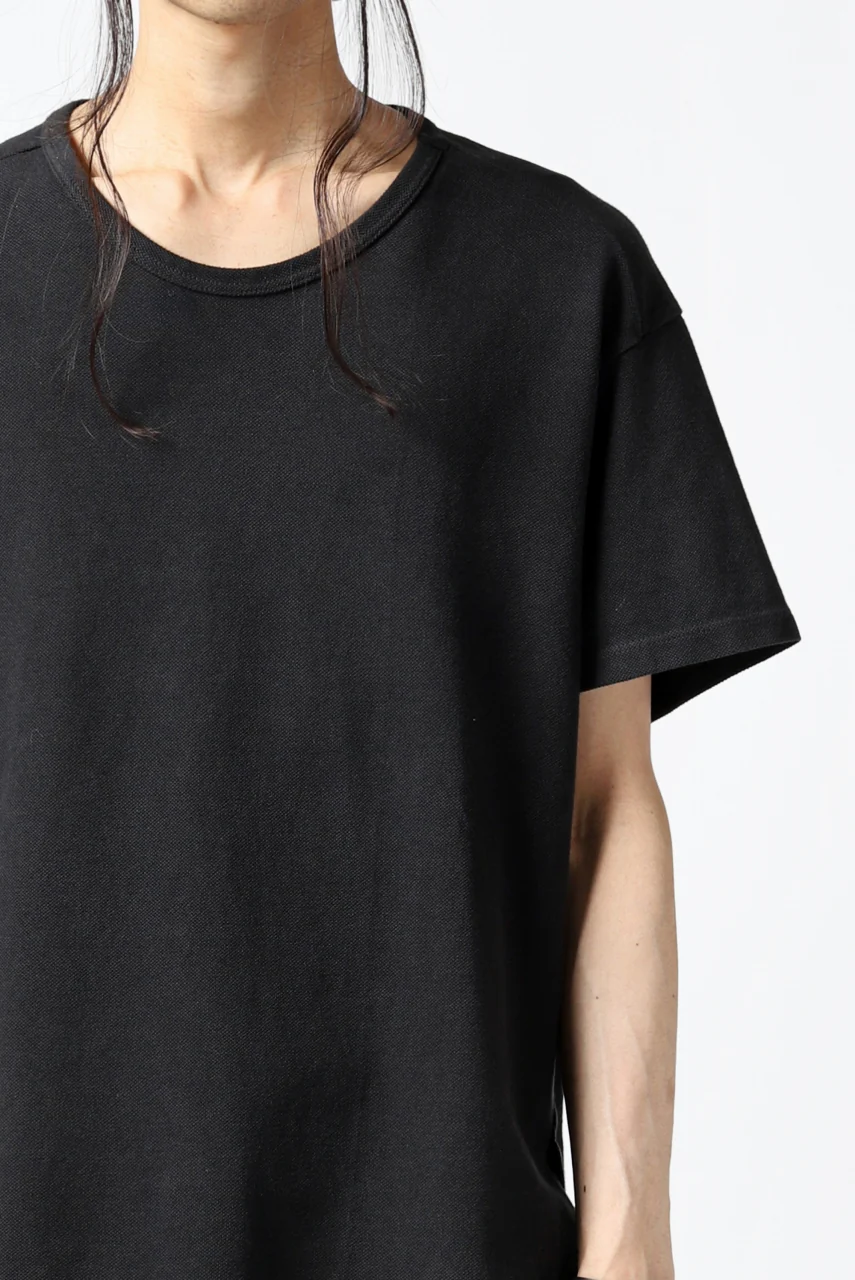 COLINA RELAX FIT T-SHIRT / PIQUE KNITTING JERSEY (ANTIQUE BLACK) - Image 11