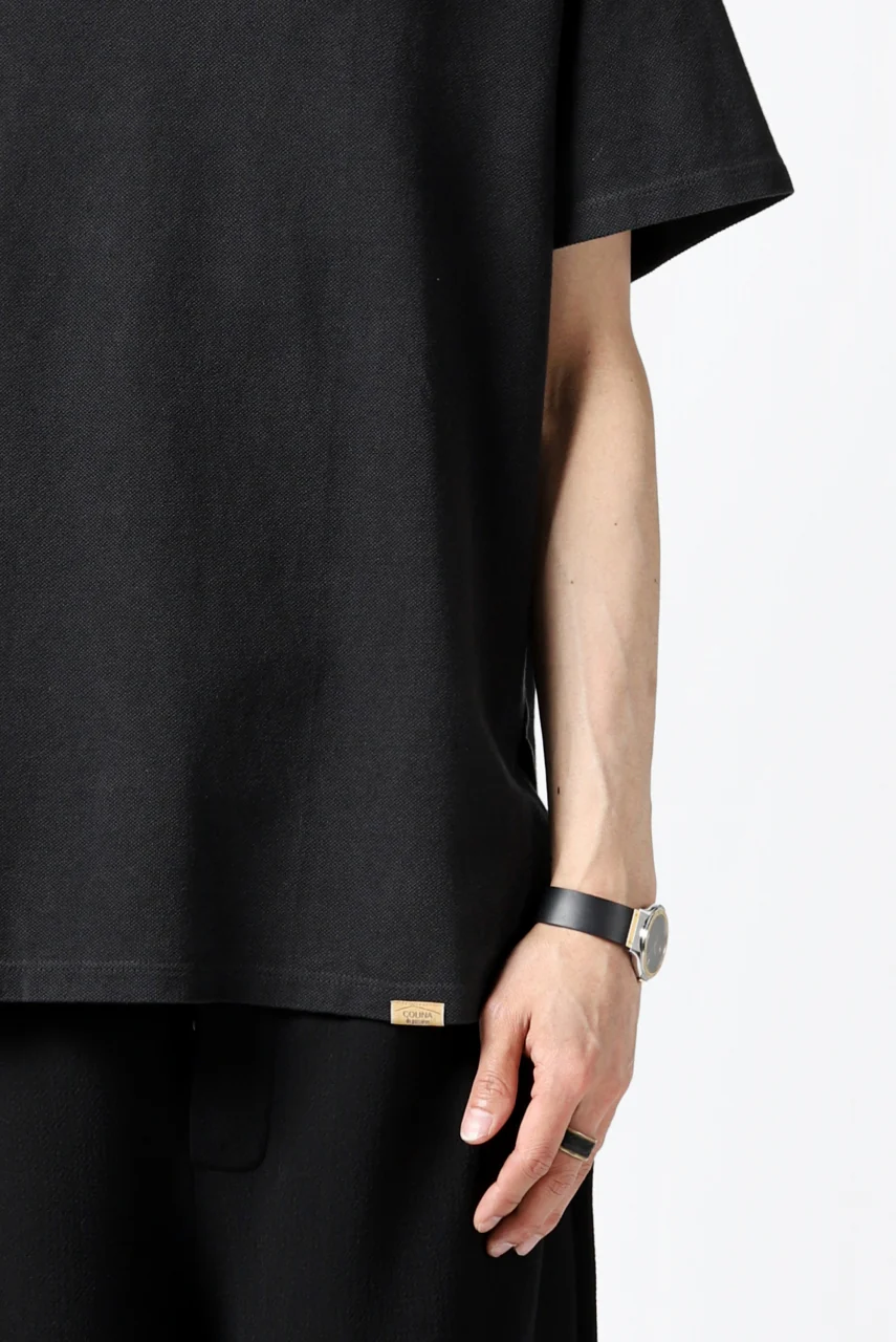 COLINA RELAX FIT T-SHIRT / PIQUE KNITTING JERSEY (ANTIQUE BLACK) - Image 12