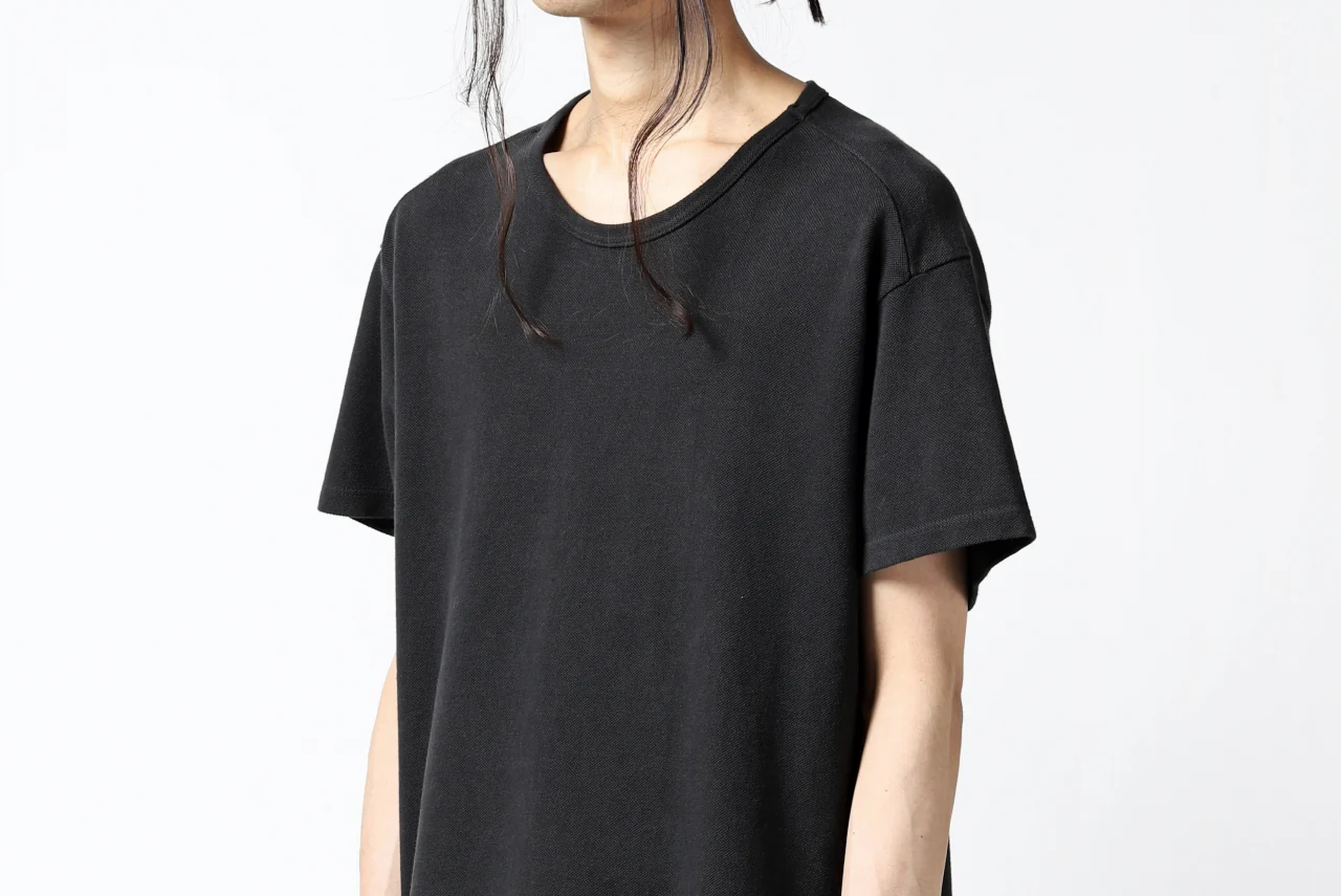 COLINA RELAX FIT T-SHIRT / PIQUE KNITTING JERSEY (ANTIQUE BLACK) - Image 15