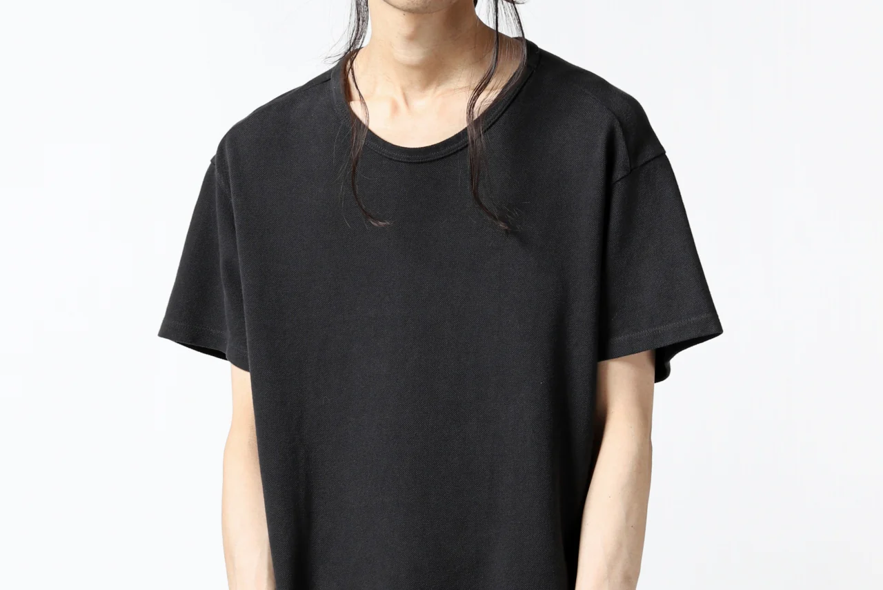 COLINA RELAX FIT T-SHIRT / PIQUE KNITTING JERSEY (ANTIQUE BLACK) - Image 17