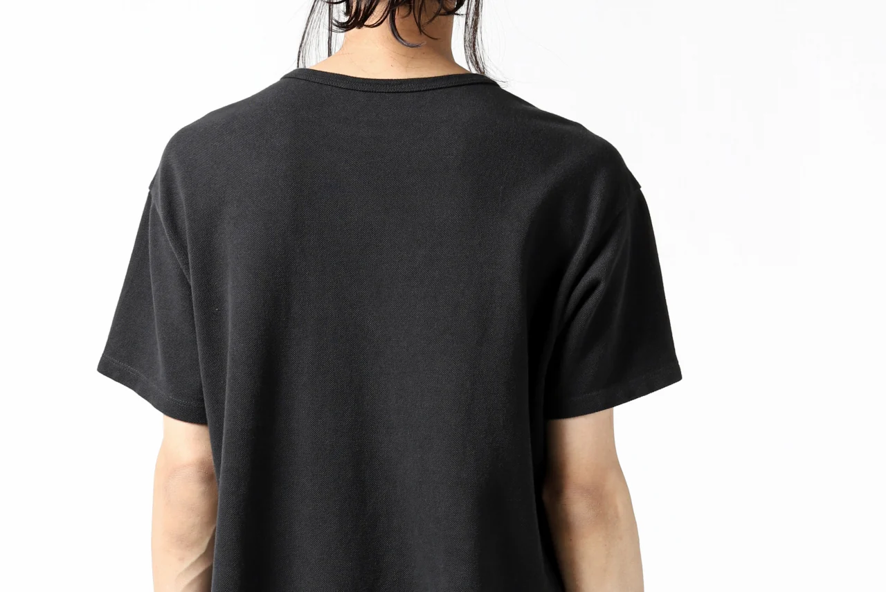 COLINA RELAX FIT T-SHIRT / PIQUE KNITTING JERSEY (ANTIQUE BLACK) - Image 18