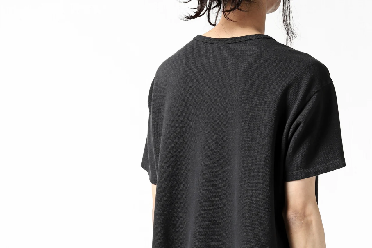 COLINA RELAX FIT T-SHIRT / PIQUE KNITTING JERSEY (ANTIQUE BLACK) - Image 19