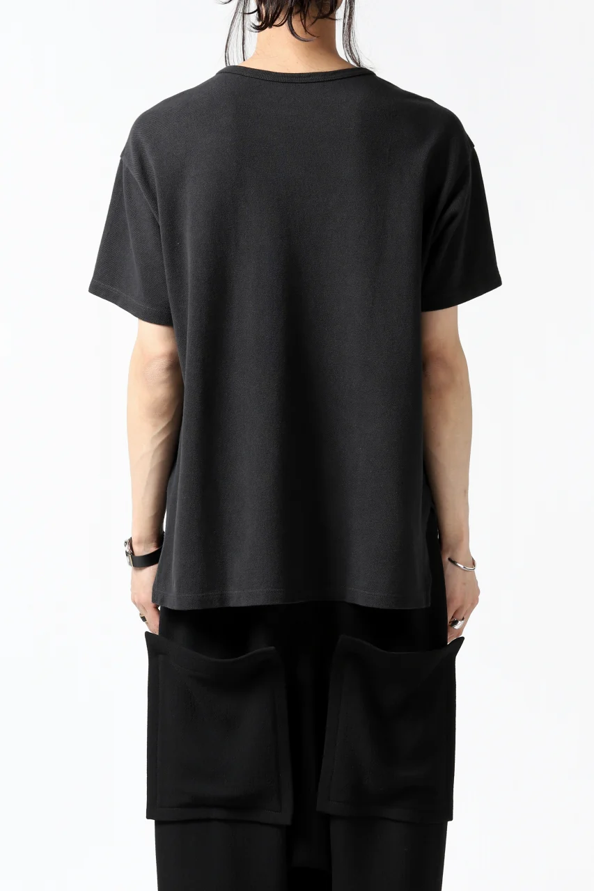 COLINA RELAX FIT T-SHIRT / PIQUE KNITTING JERSEY (ANTIQUE BLACK) - Image 8
